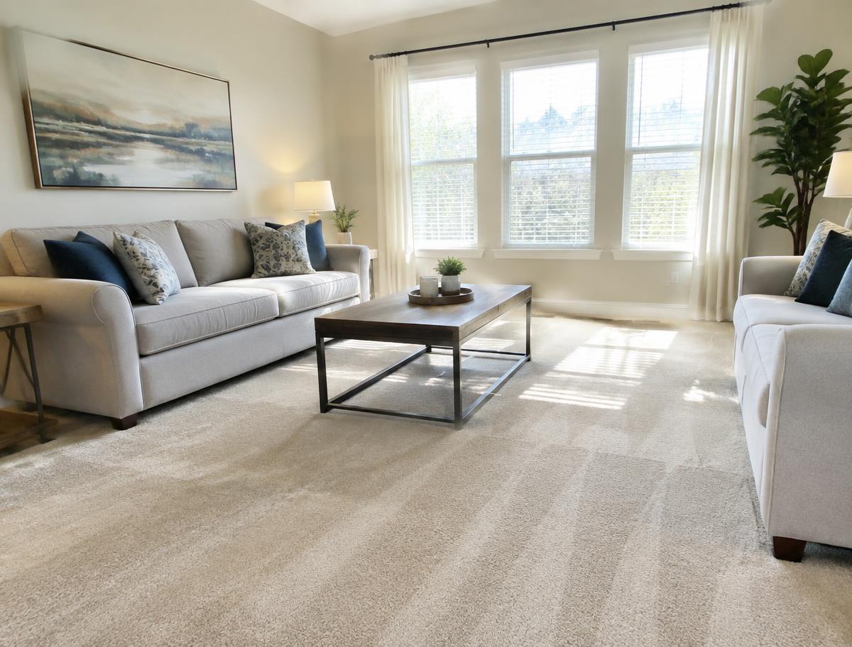 Freshly cleaned and tidy living room in a Johnston County home